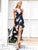 Simplee Floral Lace Up Backless Wrap Slip Dress