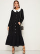Button Through Ruffle Hem Dress