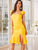 SBetro Split Ruffle Hem Backless Dress
