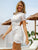 Double Crazy Ruffle Trim Backless Embroidered Mesh Dress