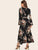 Self Tie Floral Print Maxi Dress