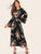Self Tie Floral Print Maxi Dress