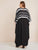 Plus Random Striped Cocoon Maxi Dress