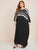 Plus Random Striped Cocoon Maxi Dress