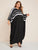 Plus Random Striped Cocoon Maxi Dress