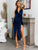 Glamaker Backless Draped Asymmetrical Hem Velvet Dress