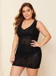 Plus Floral Lace Dress With Panty