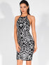 LOVE&LEMONADE Backless Sequin Bodycon Hater Dress