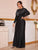 Plus Mesh Yoke Fringe Glitter Mermaid Maxi Dress