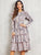 Snakeskin Print Layered Ruffle Hem Dress