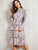 Snakeskin Print Layered Ruffle Hem Dress