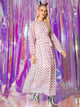 Crescent Print Belted Maxi Dress