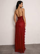 Joyfunear Split Thigh Lace Maxi Cami Dress