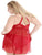 Plus Sheer Contrast Lace Mesh Dress With Panty