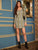 Snakeskin Print Backless Sweetheart Neck Dress
