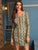 Snakeskin Print Backless Sweetheart Neck Dress