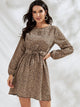 Dalmatian Print Self Tie A-line Dress
