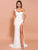 Missord Split Thigh Asymmetrical Neck Maxi Prom Dress