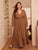 Plus Pleated Hem Surplice Maxi Dress