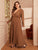 Plus Pleated Hem Surplice Maxi Dress