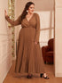 Plus Pleated Hem Surplice Maxi Dress