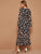 Floral Print Surplice Front Belted Chiffon Dress