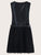 Contrast PU Pleated Hem Chiffon Dress