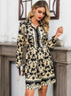 Glamaker Scroll Print Button Front Shirt Dress