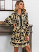 Glamaker Scroll Print Button Front Shirt Dress
