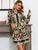 Glamaker Scroll Print Button Front Shirt Dress
