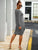 V Neck Twist Hem Tee Dress