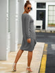 V Neck Twist Hem Tee Dress