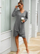V Neck Twist Hem Tee Dress