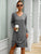 V Neck Twist Hem Tee Dress