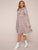 Contrast Collar Plaid Shirt Dress