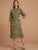 Raglan Sleeve Floral Graphic Fitted Dress