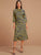 Raglan Sleeve Floral Graphic Fitted Dress