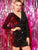 Color Change Sequin Wrap Bodycon Dress
