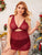 Plus Cut Out Sheer Mesh Dress With Thong