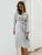 Vertical Striped Belted Flounce Sleeve Dress