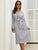 Vertical Striped Belted Flounce Sleeve Dress