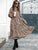 Tie Front Leopard Print A-line Dress