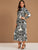 Button Through Graphic Print Shirt Dress