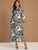 Button Through Graphic Print Shirt Dress