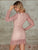 Double Crazy Frill Ruffle Hem Bodycon Lace Dress
