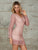 Double Crazy Frill Ruffle Hem Bodycon Lace Dress
