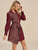 Confetti Print Asymmetrical Hem  Belted Dress