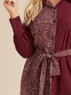 Confetti Print Asymmetrical Hem  Belted Dress