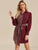 Confetti Print Asymmetrical Hem  Belted Dress