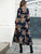 Floral Print Surplice Front Split Thigh Dress